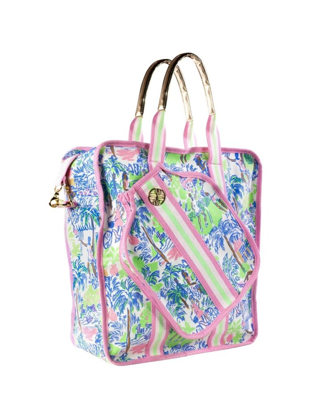 Lilly Pulitzer Pickleball Bag for Women with Storage One Size, Serving It Up